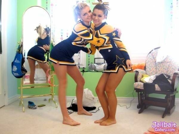 innocent cheerleader poses