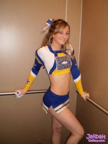 innocent cheerleader poses