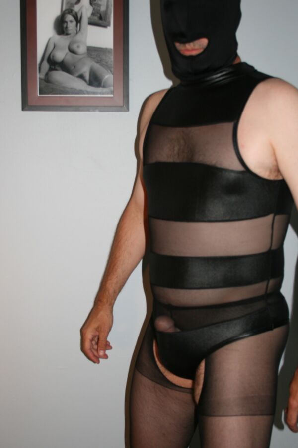 Old Grandpa in Black Lingerie