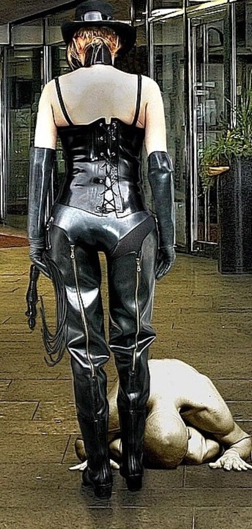 Fétiche Latex Bottes En Caoutchouc Femme Dominatrice