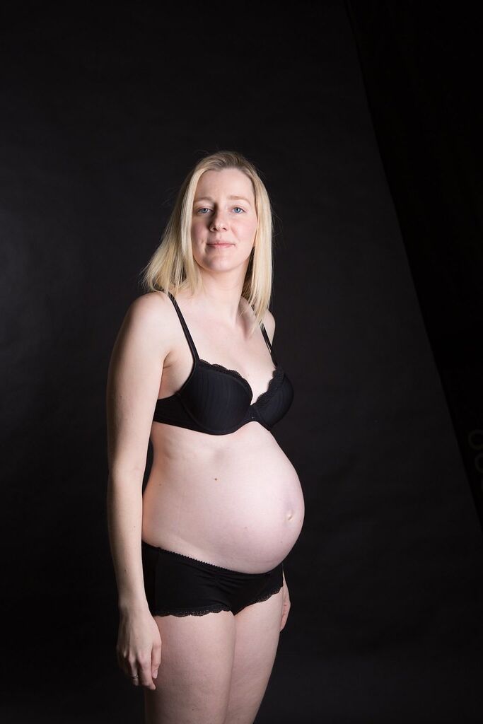 Pregnant blonde