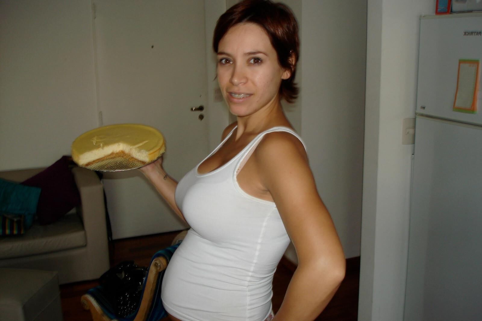 Beautiful pregnant latin wife