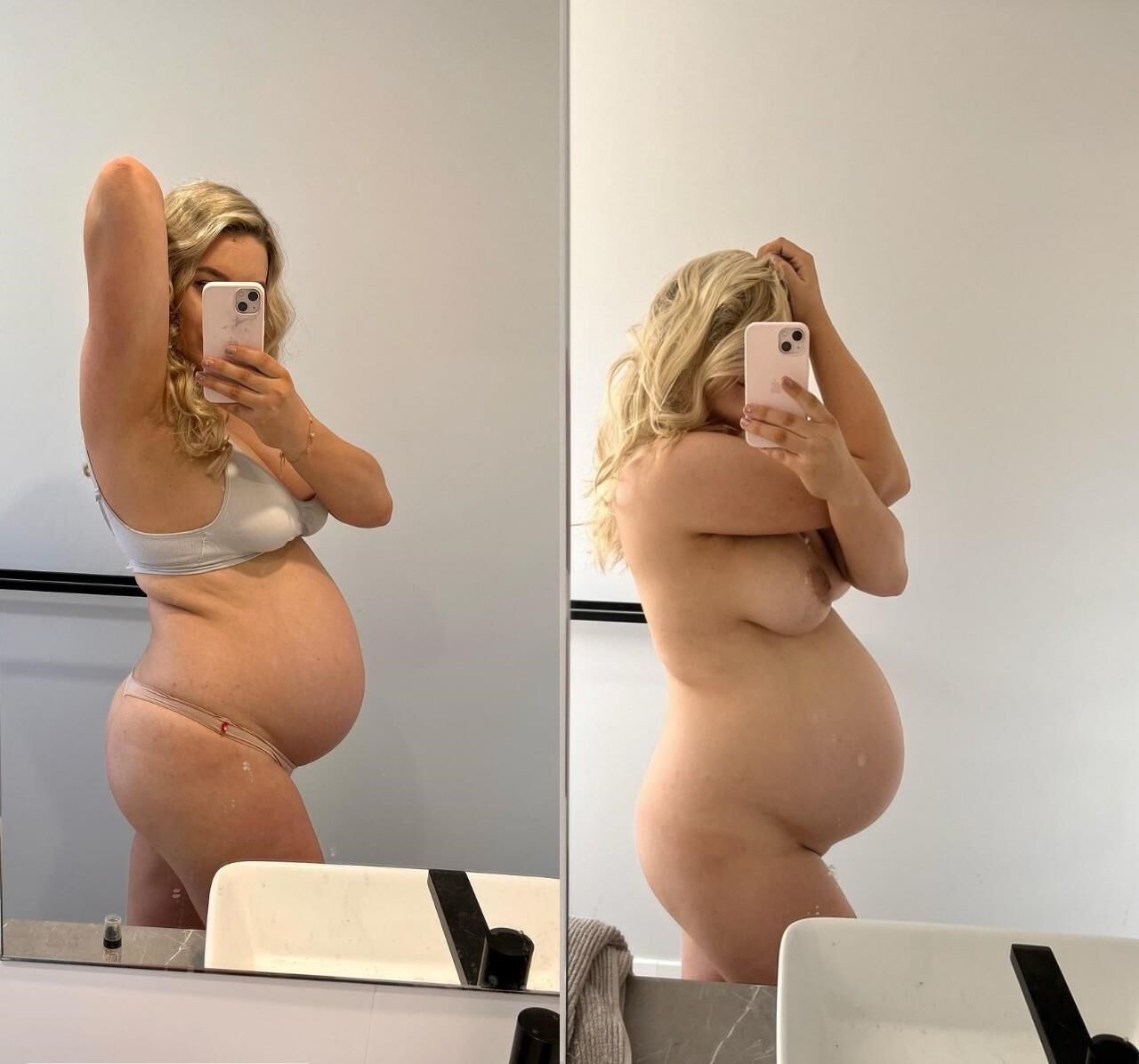 Pregnant blonde