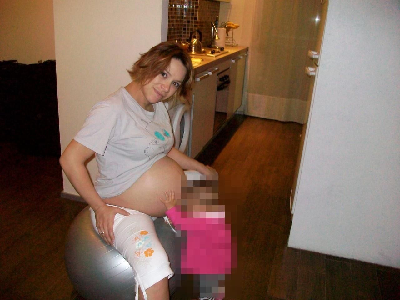 Beautiful pregnant latin wife