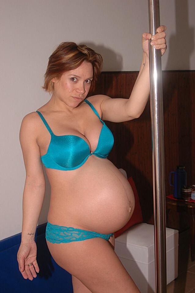 Beautiful pregnant latin wife