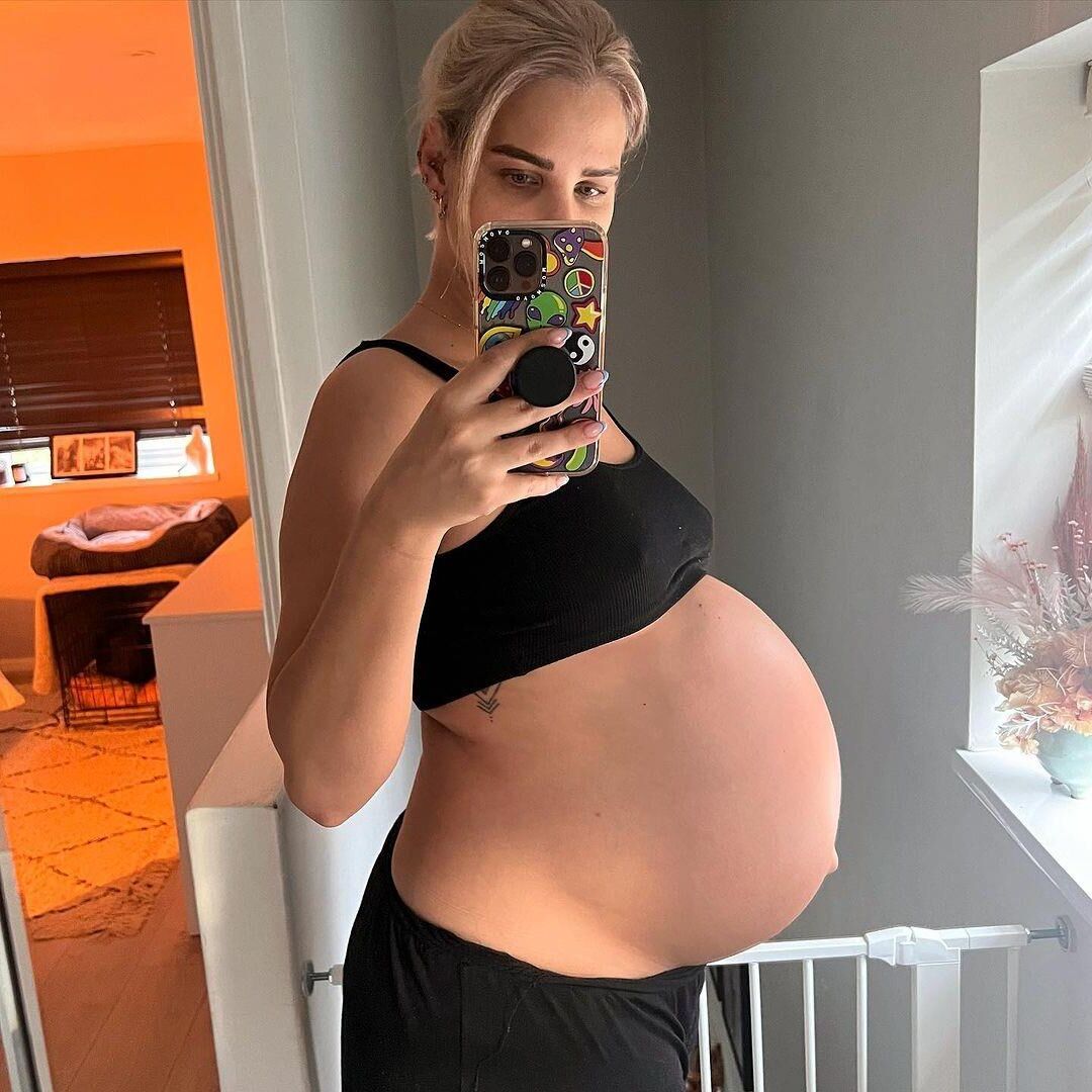 Pregnant blonde