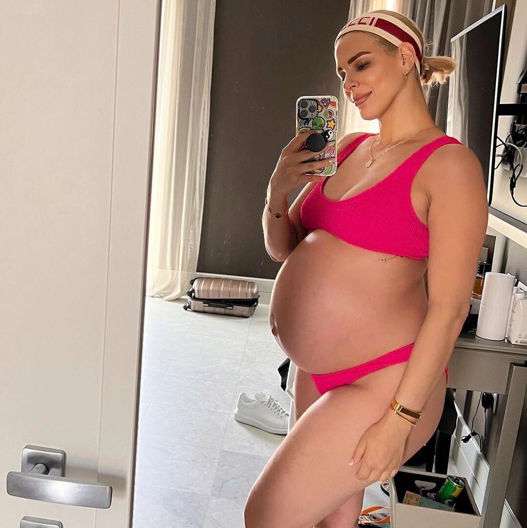 Pregnant blonde