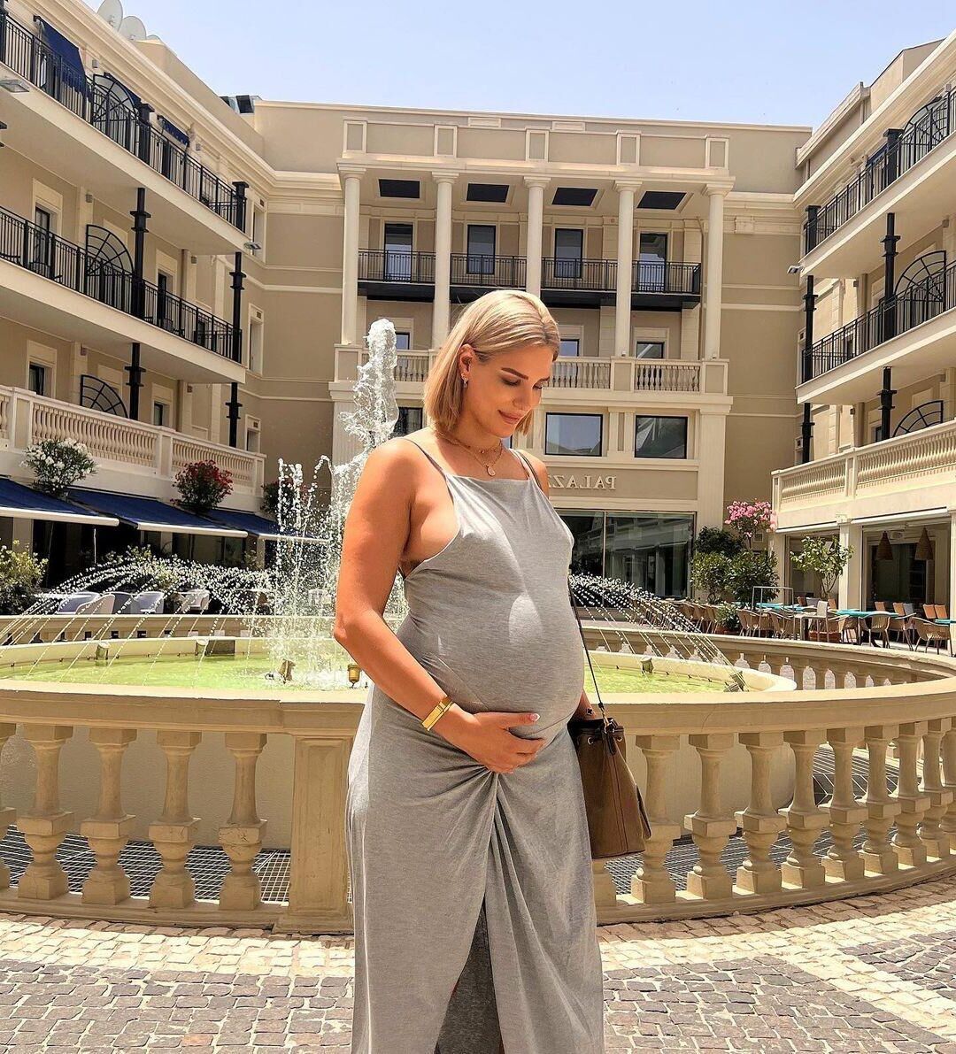 Pregnant blonde