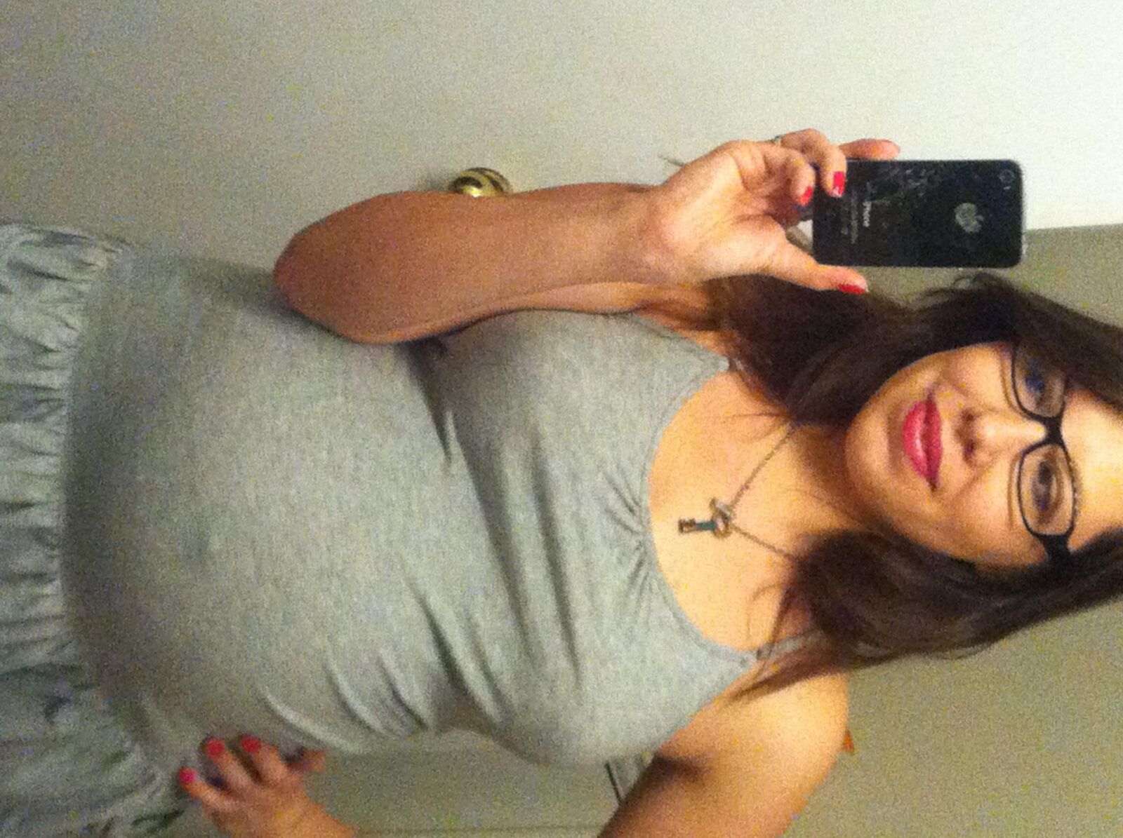 Pregnant and pretty latin woman