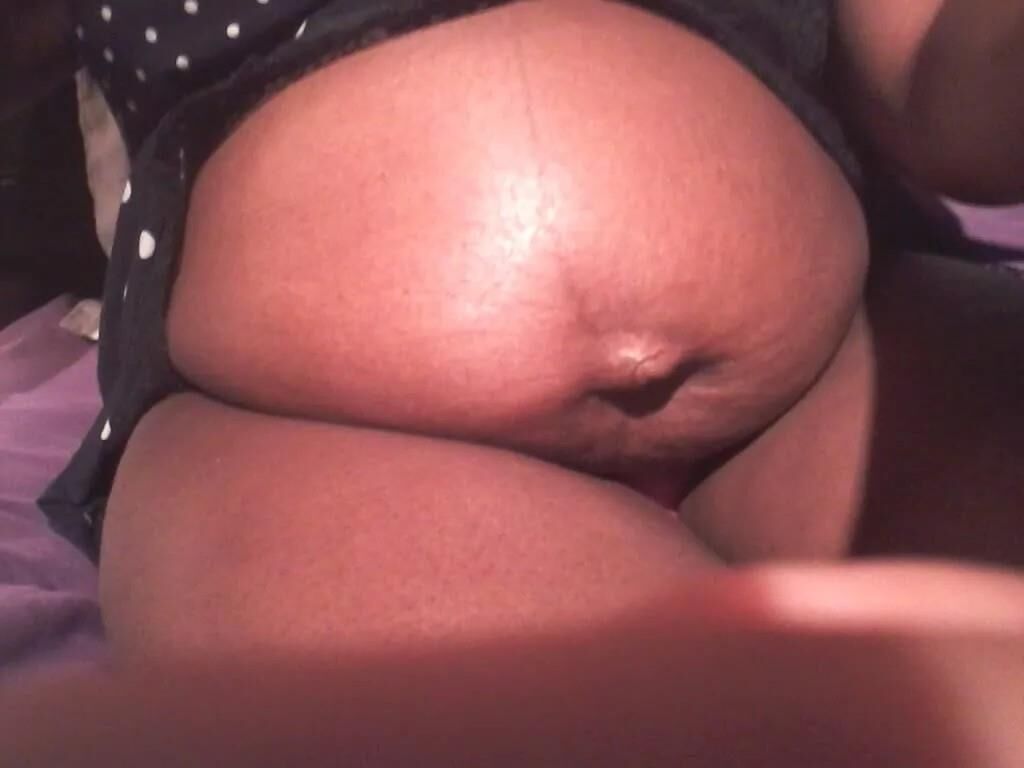 Nice pregnant ebony mom