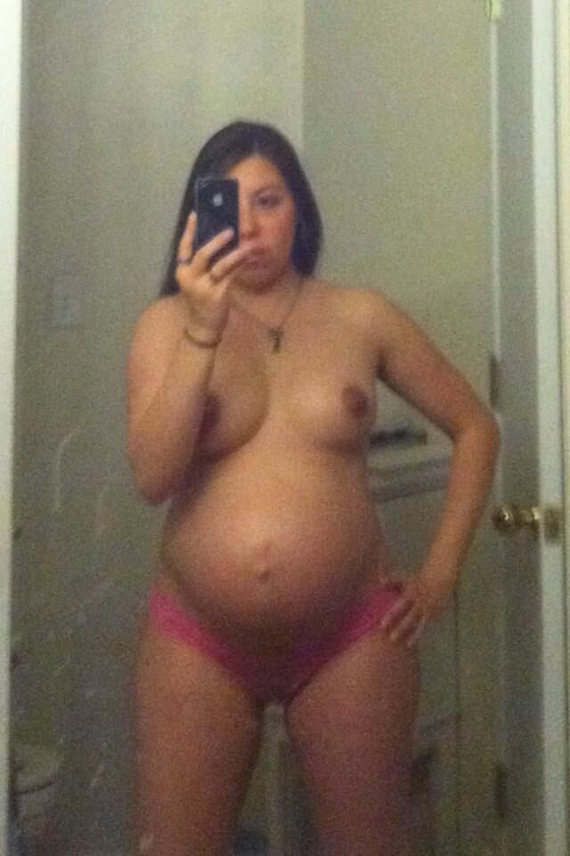 Pregnant and pretty latin woman