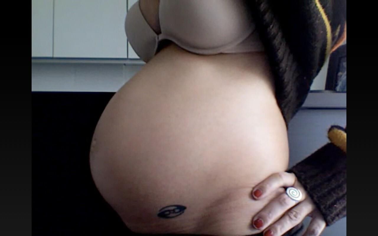 Beautiful pregnant latin wife