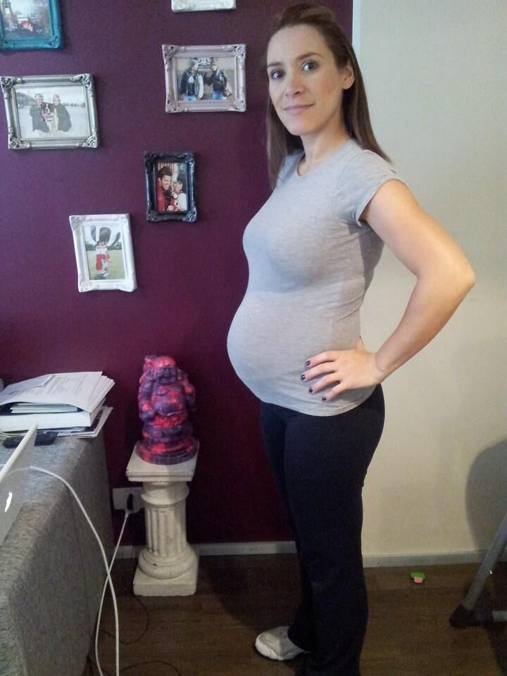 Beautiful pregnant latin wife