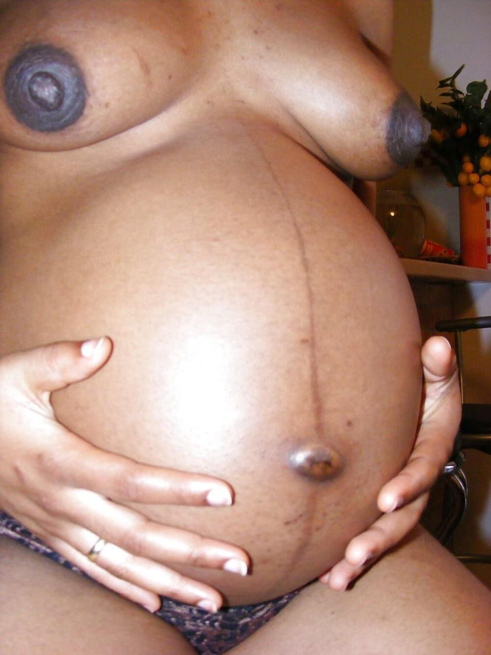 Young Ebony pregnant