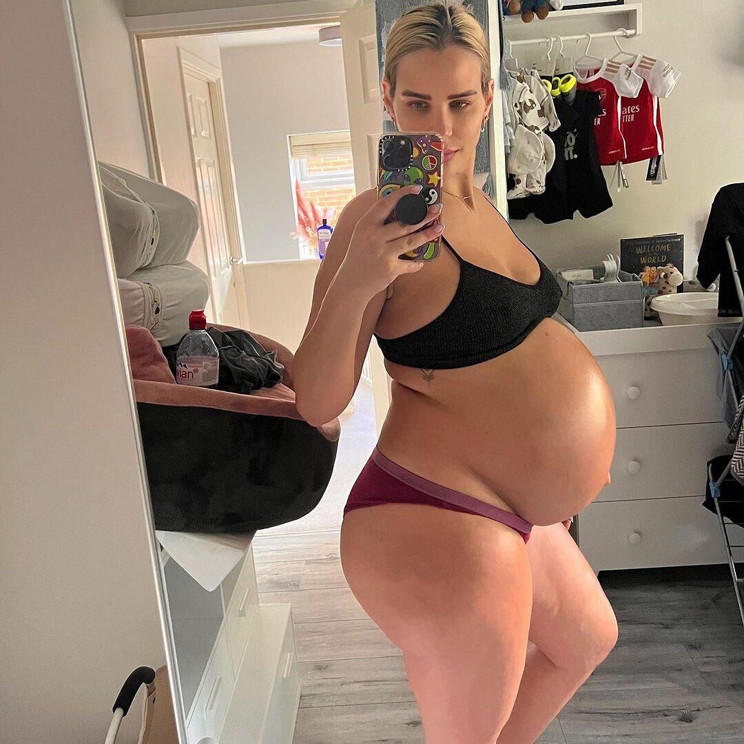 Pregnant blonde