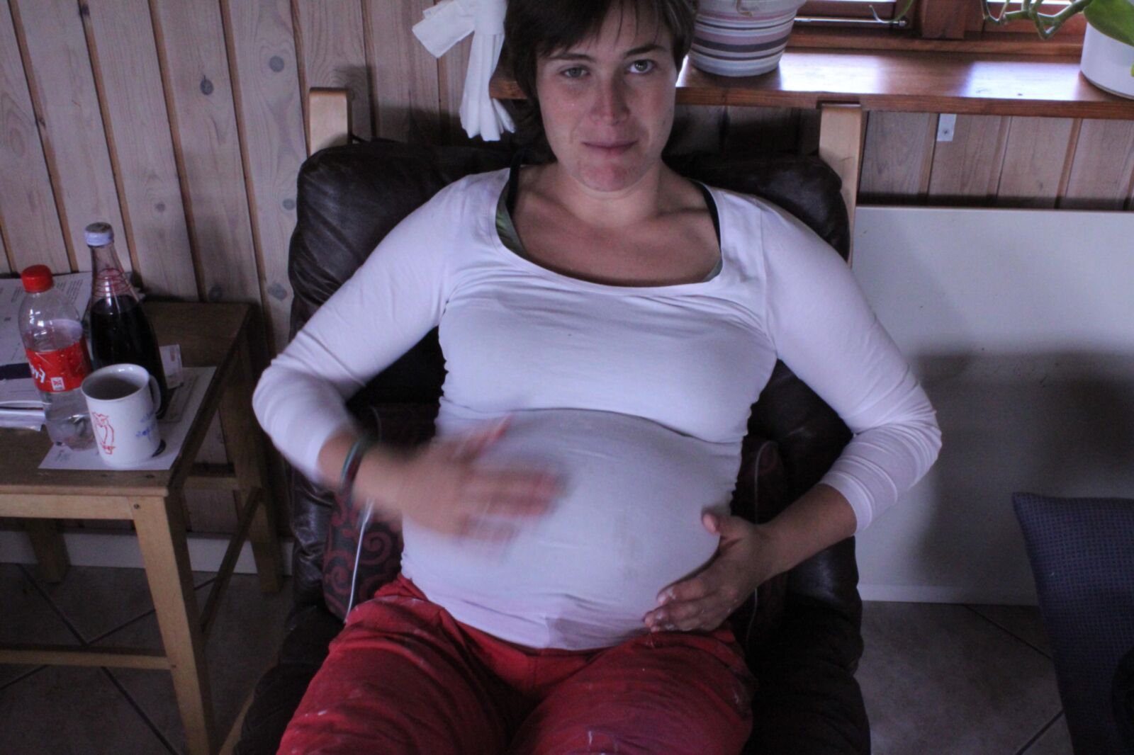 Pregnant hairy housewife