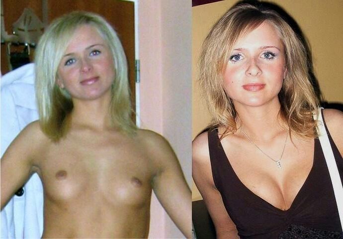 Dressed Undressed before after blonde amateur clothed unclothed