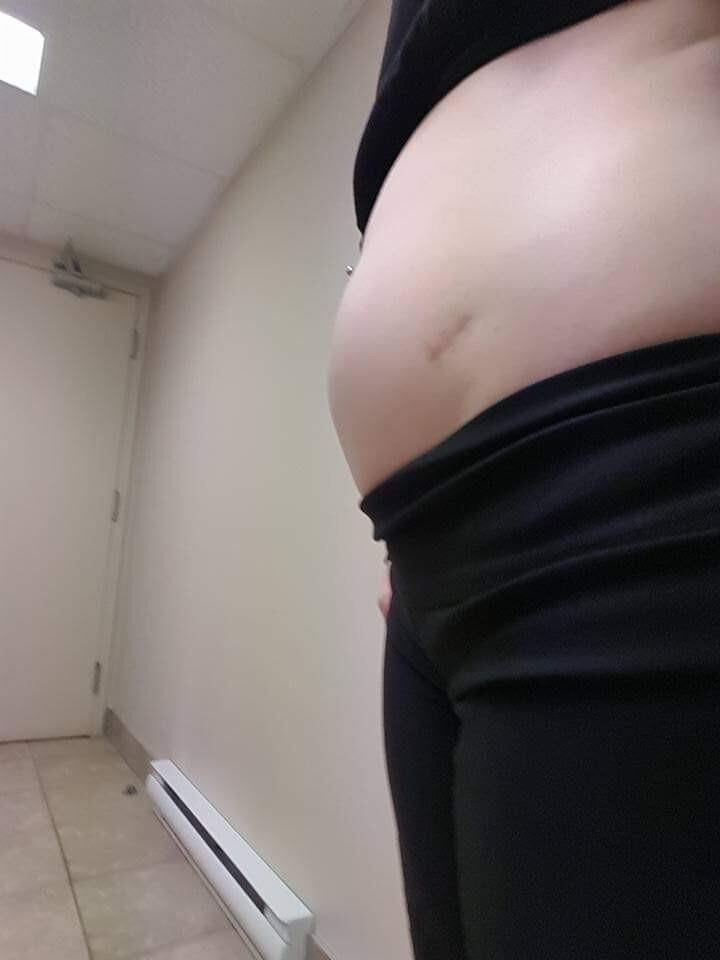 A hairy young slut i put pregnant