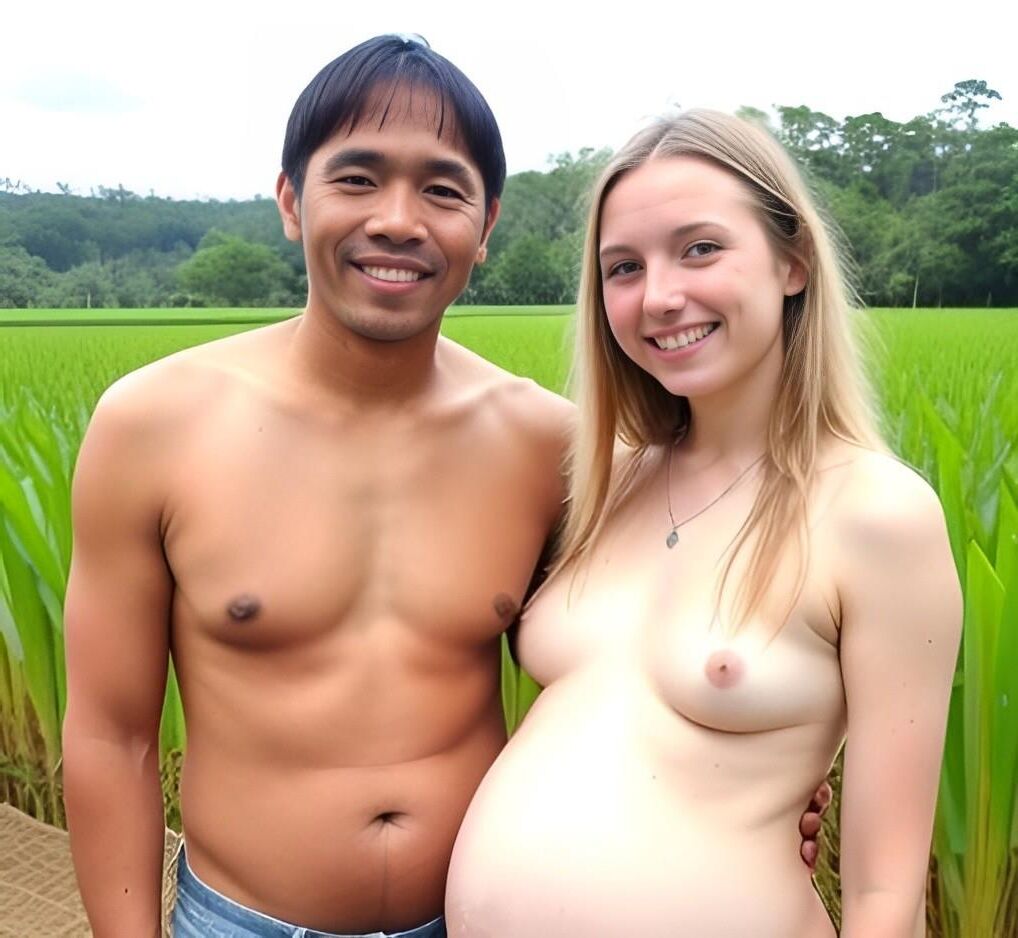 AMWF Asian Men and Their Pregnant White Lovers 1 (AI Generated)