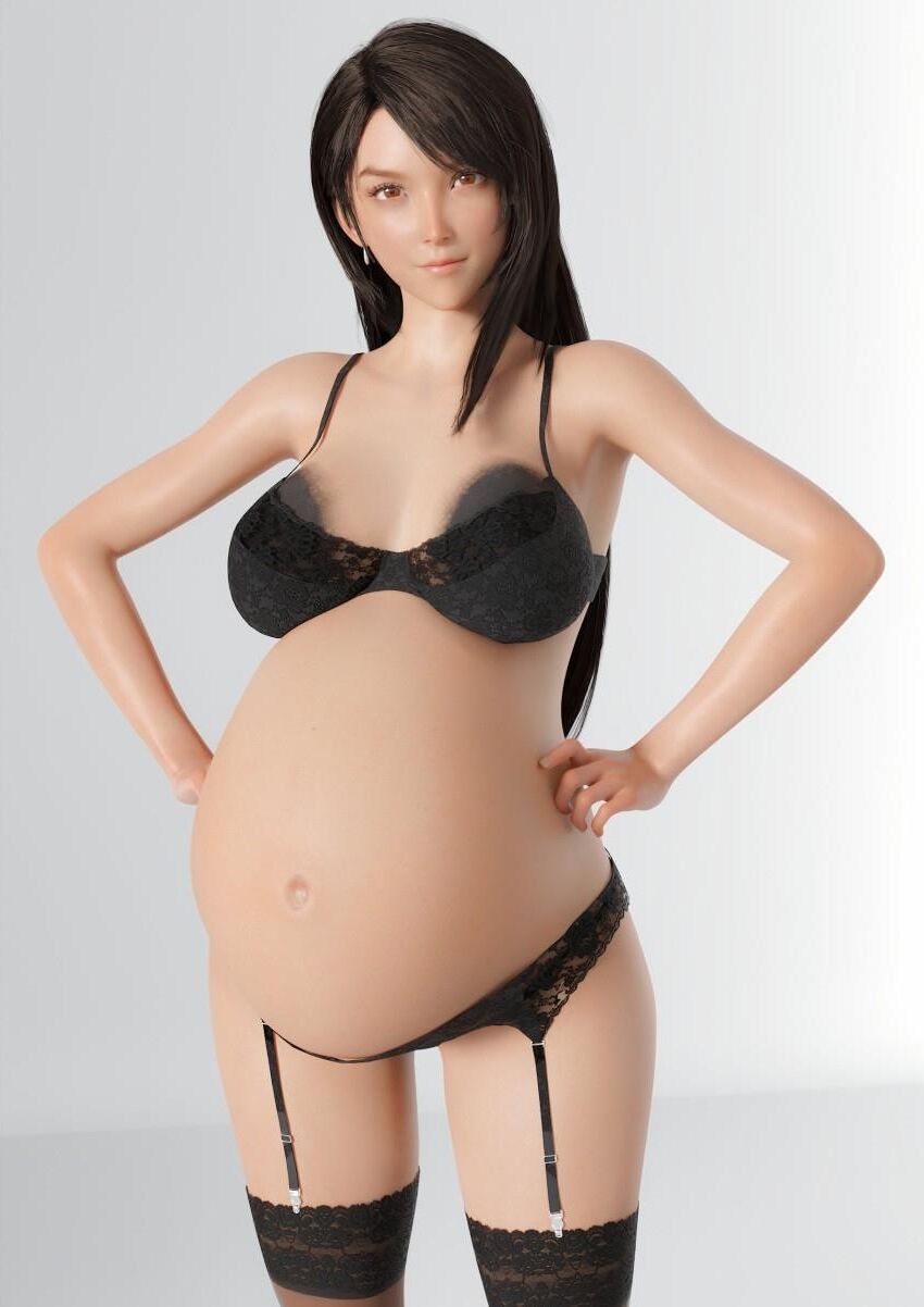 3D Pregnant FF7R girls