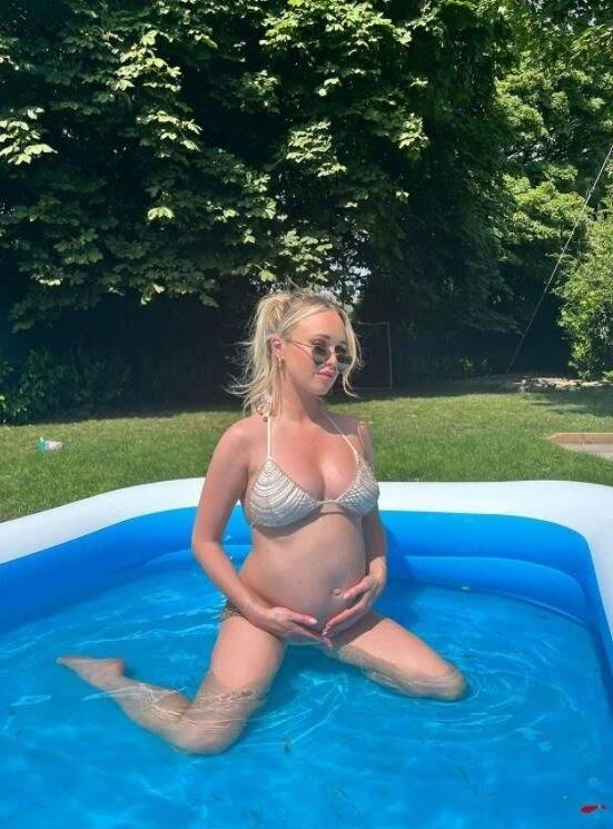 Jorgie Porter. Pregnant In Swimwear