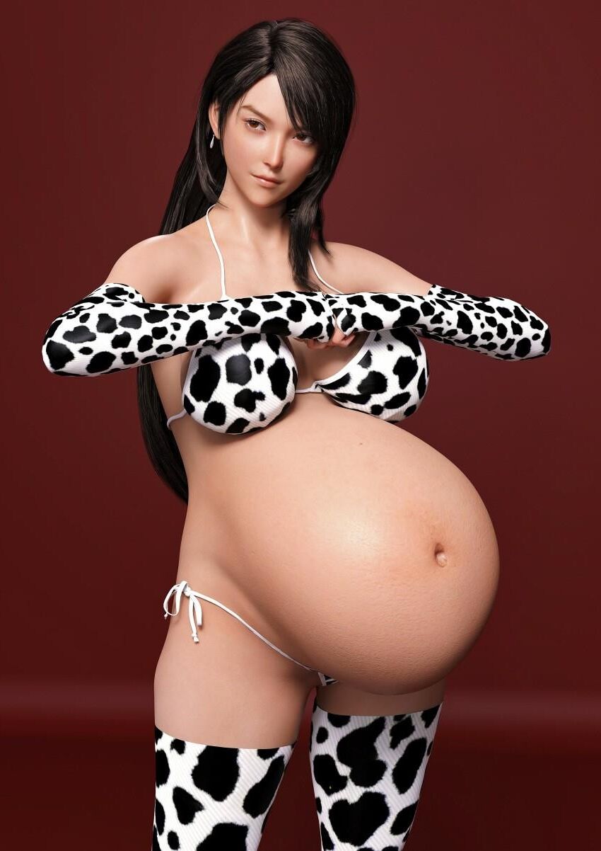 3D Pregnant FF7R girls