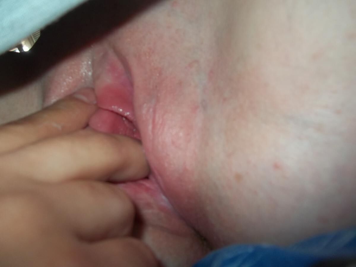 Pregnant redhead fingered and fucked