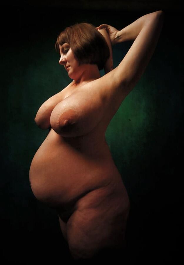 Art pics of fantastic bigtits model - some pregnat