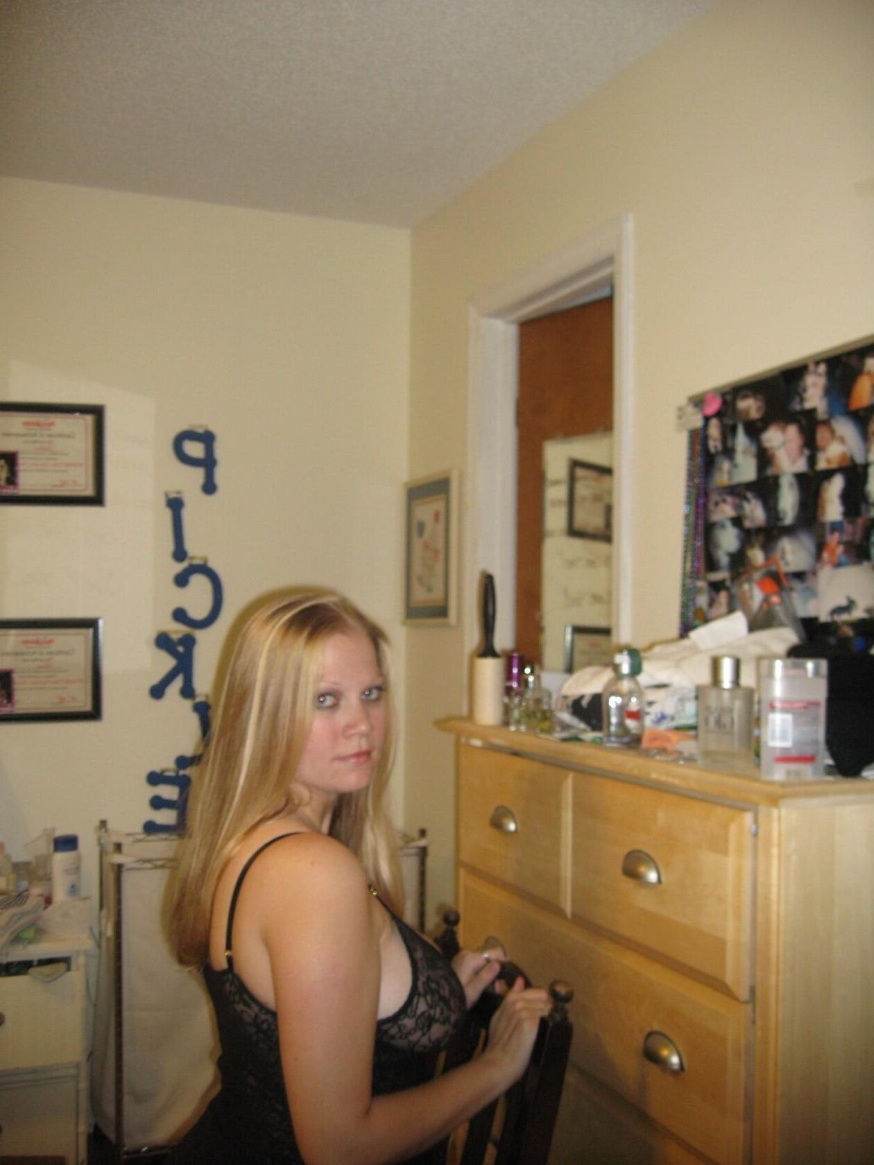 Blonde pregnant teen with big breasts