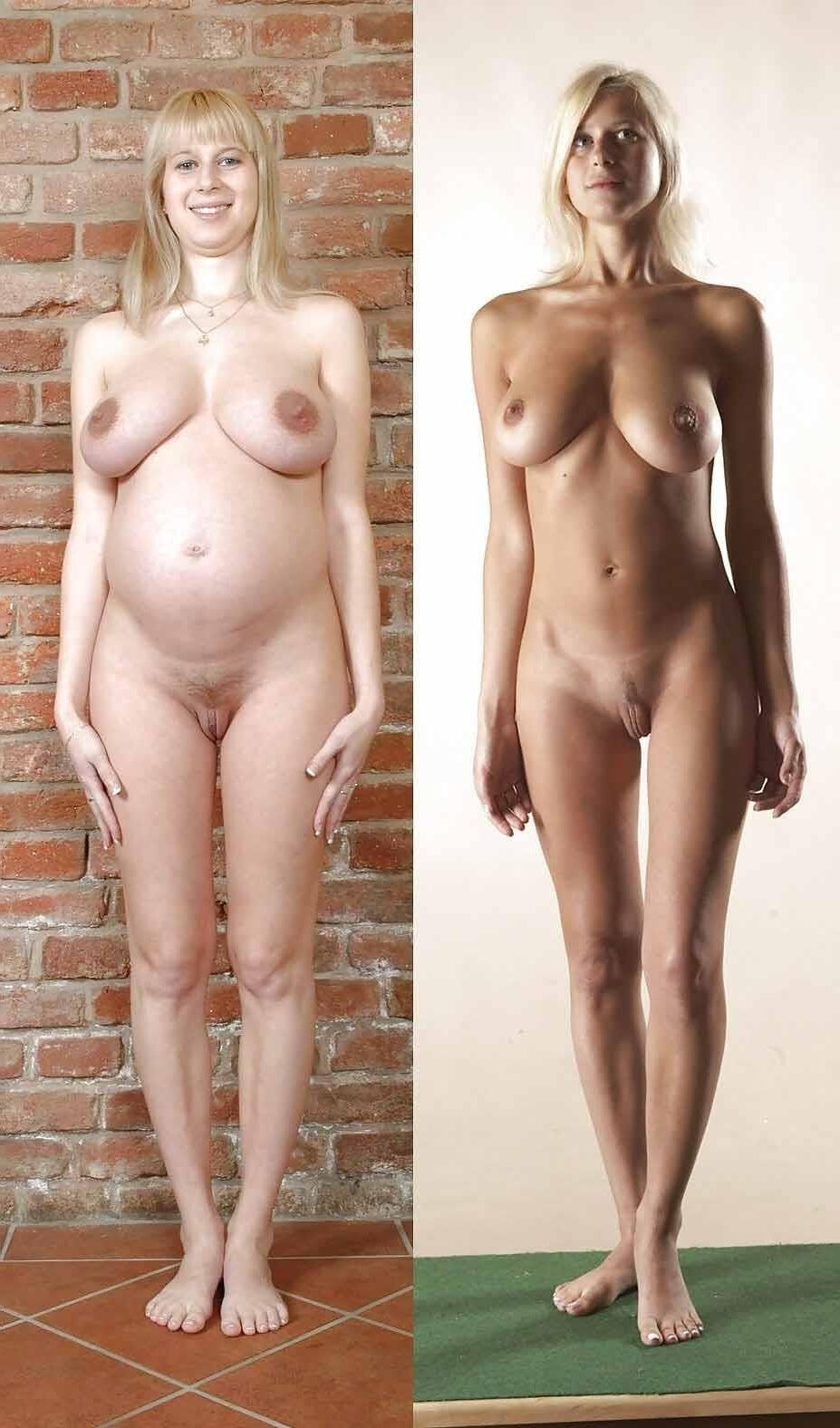 Before and after pregnancy lineups