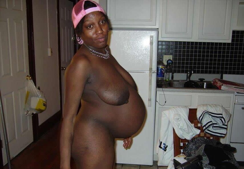 Pregnant ebony