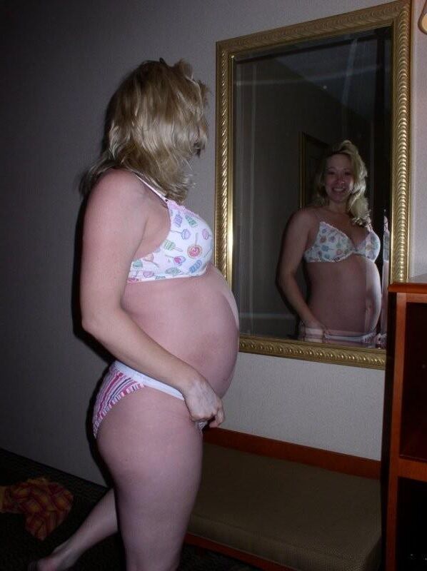 blonde pregnant girl