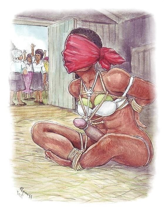 obra de arte bondage feminizada