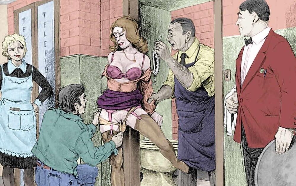 Joseph Farrel Colorized BDSM Drawings