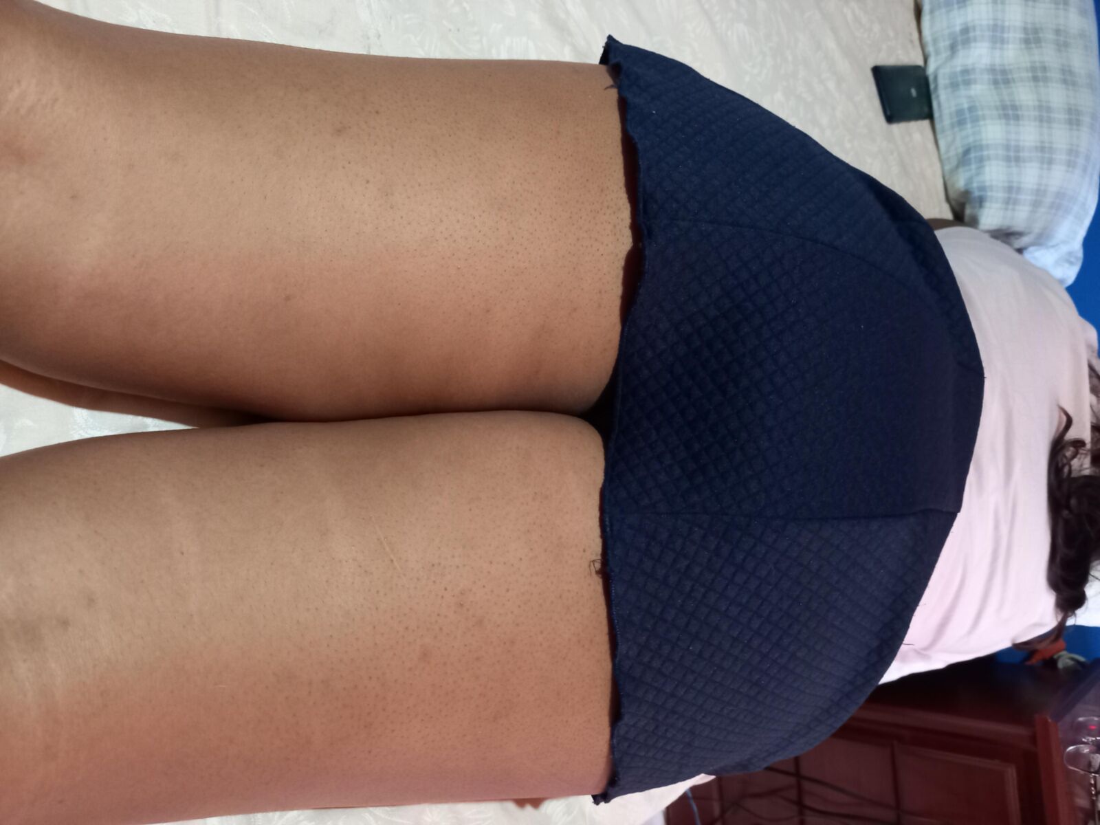 My Chubby Wife's Ass With A Miniskirt