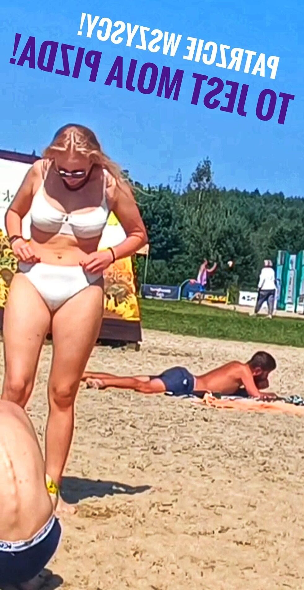 chatte polonaise sur la plage cameltoe polska pizda na plazy