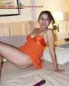 Victoria orange babydoll set from Internet Latinas