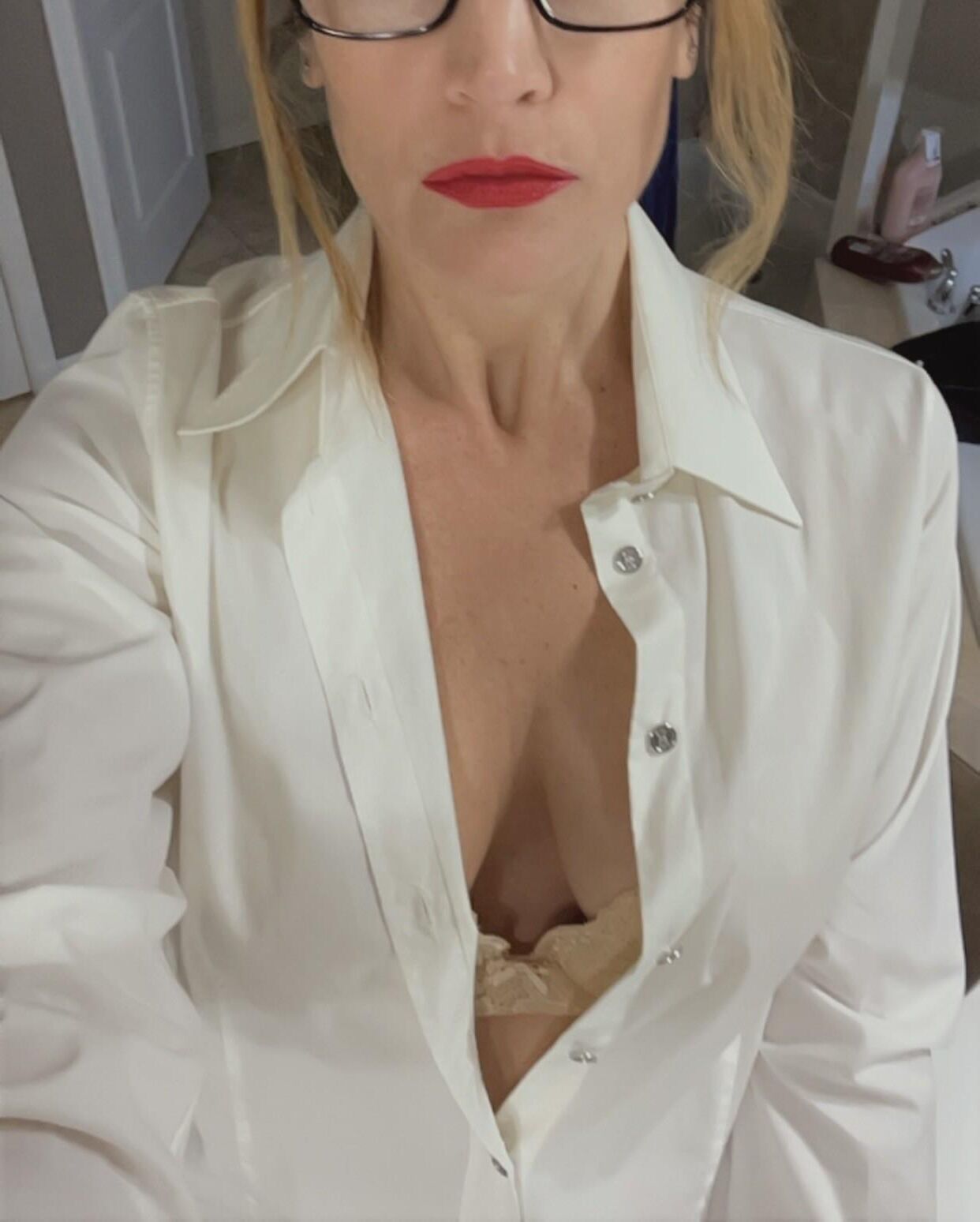 Milf sexy bibliotecária Selfies quentes