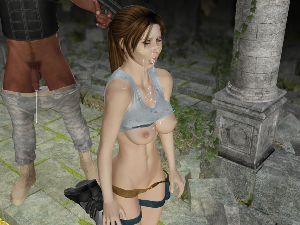 Lara Croft en apuros, atada y follada