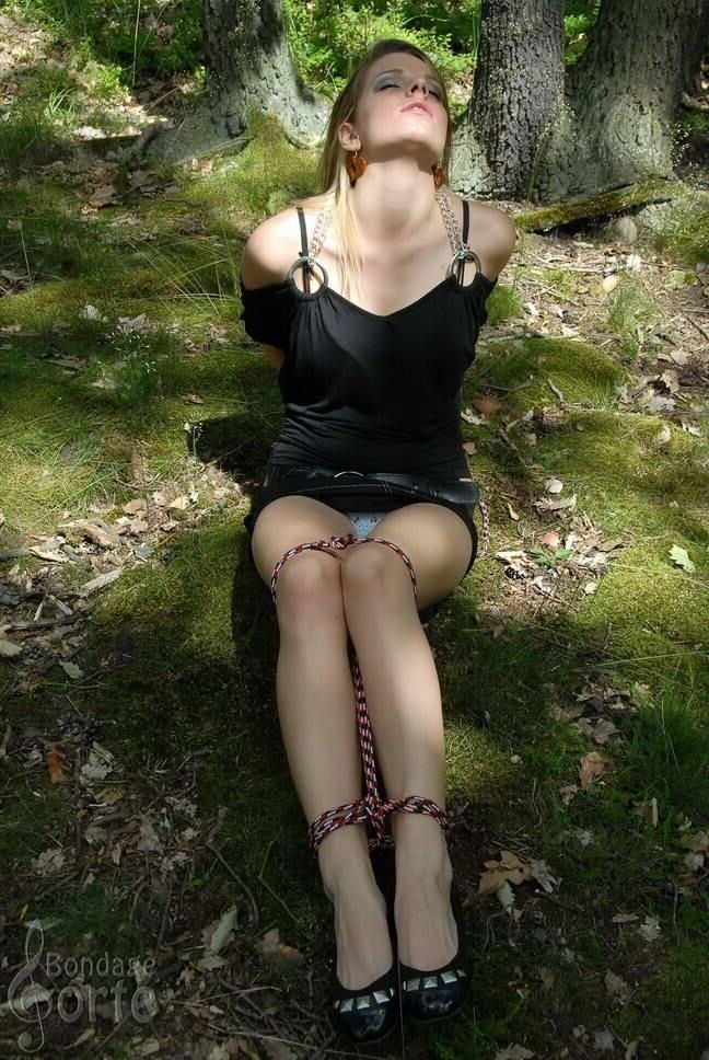 Roped in forest