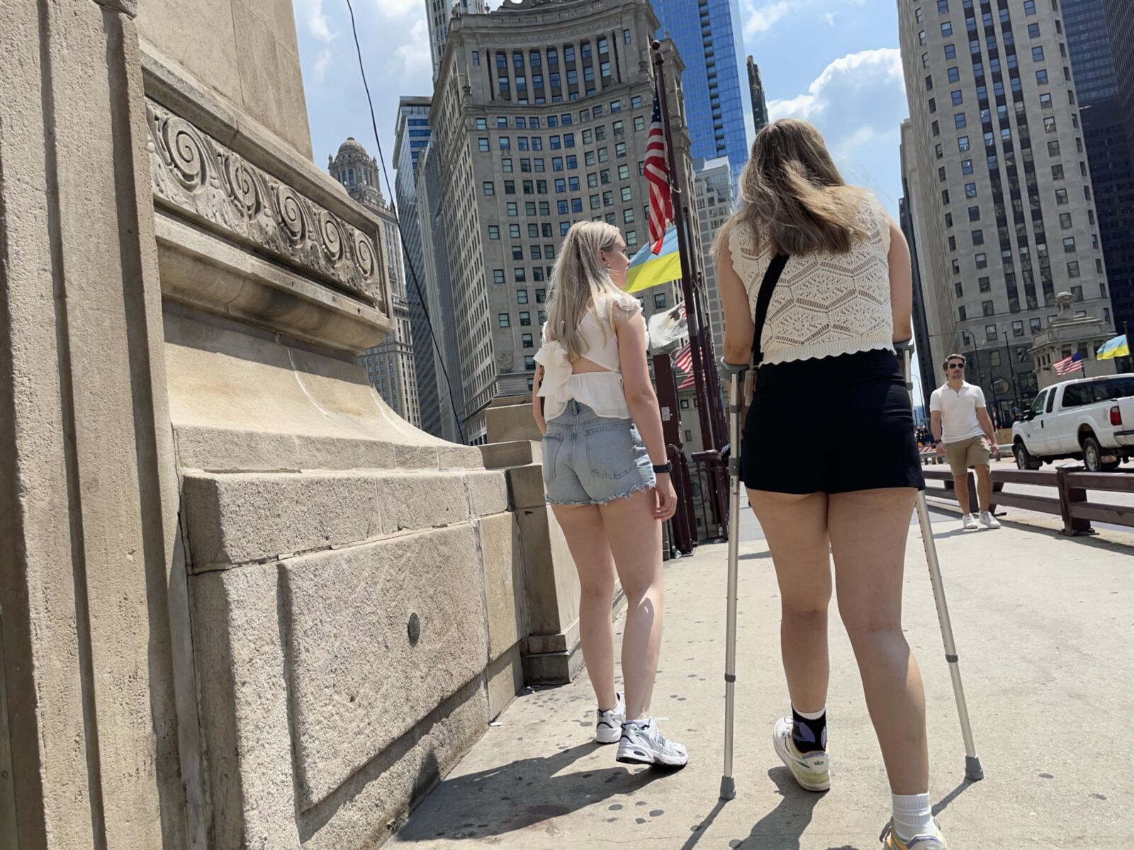 Left or Right   Michigan Ave crutches and bestie