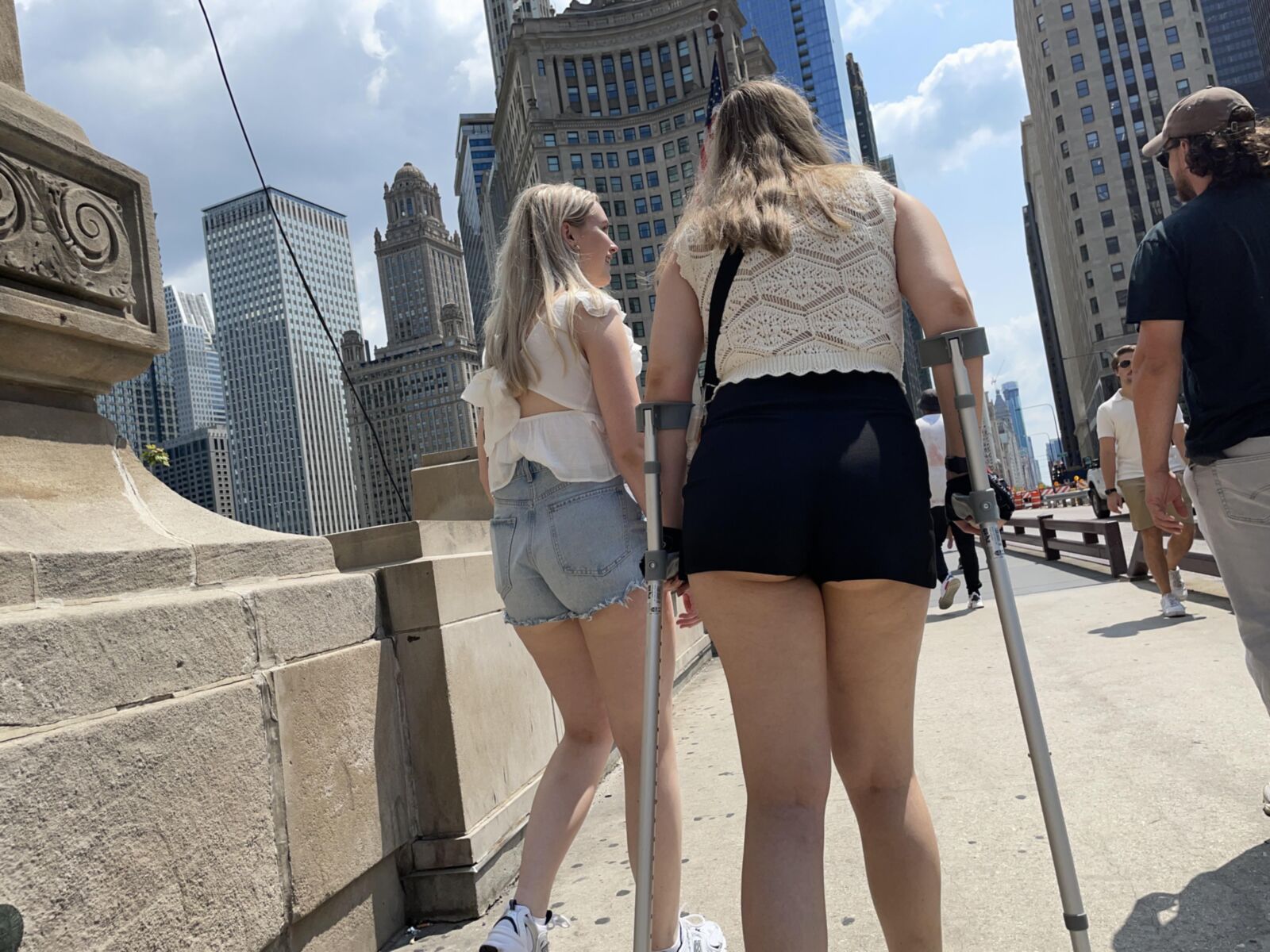 Left or Right   Michigan Ave crutches and bestie