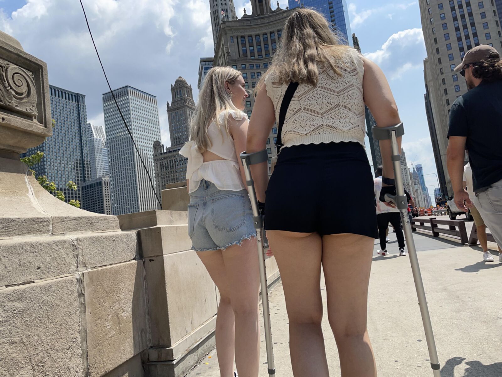 Left or Right   Michigan Ave crutches and bestie