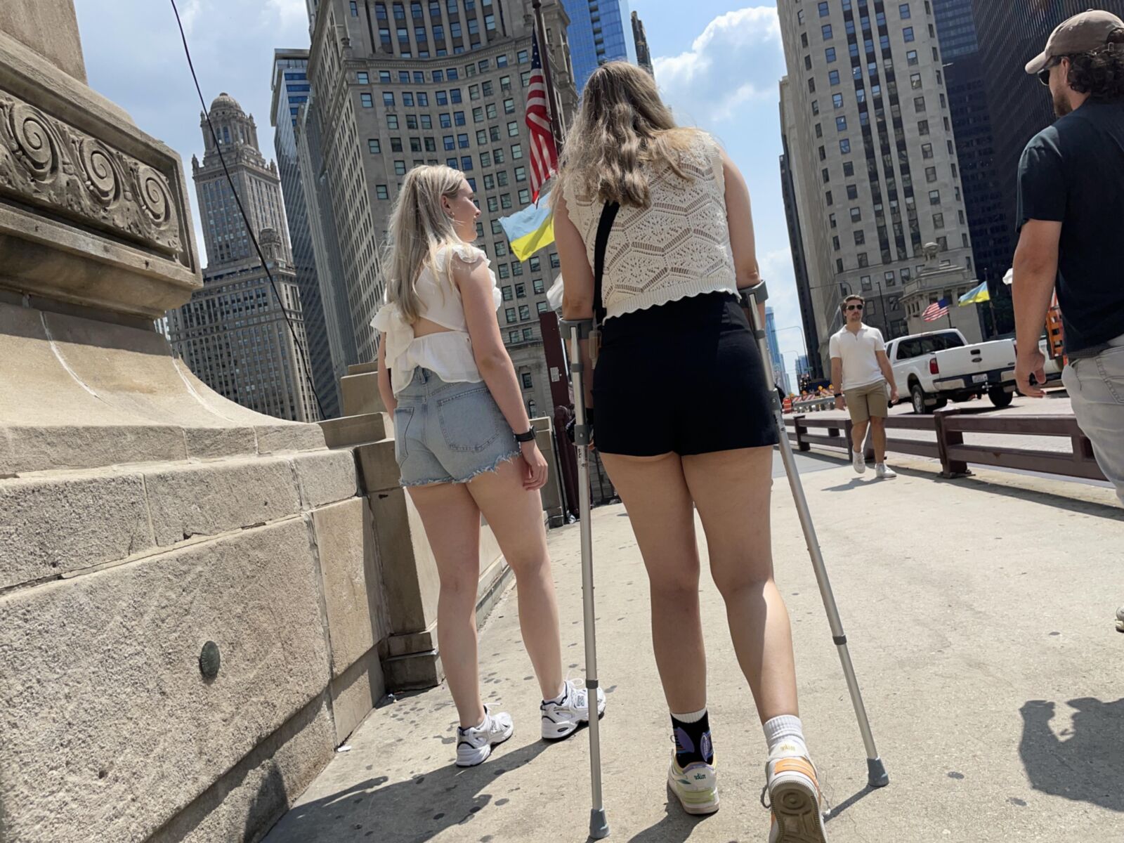 Left or Right   Michigan Ave crutches and bestie