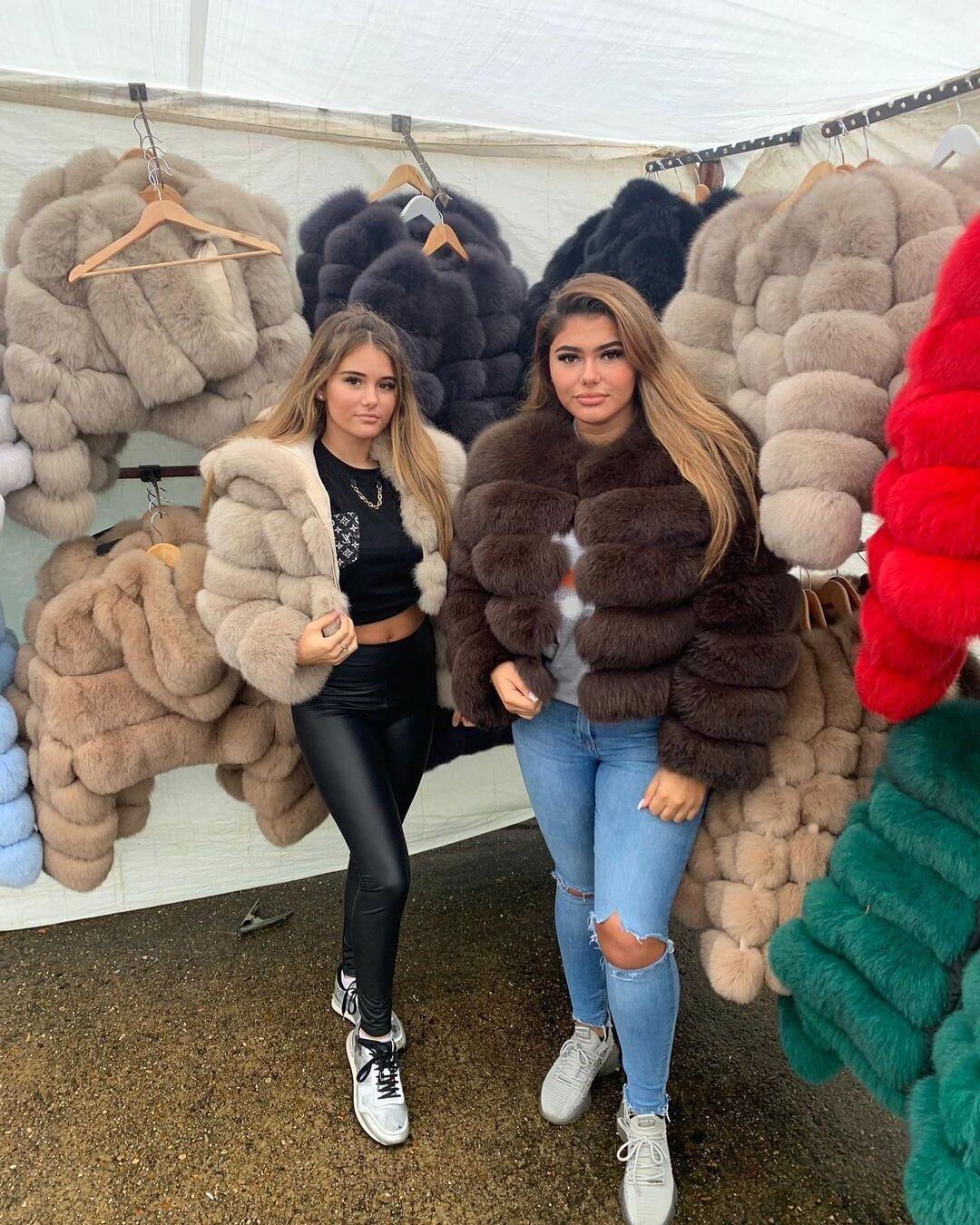 Chav wearing fur