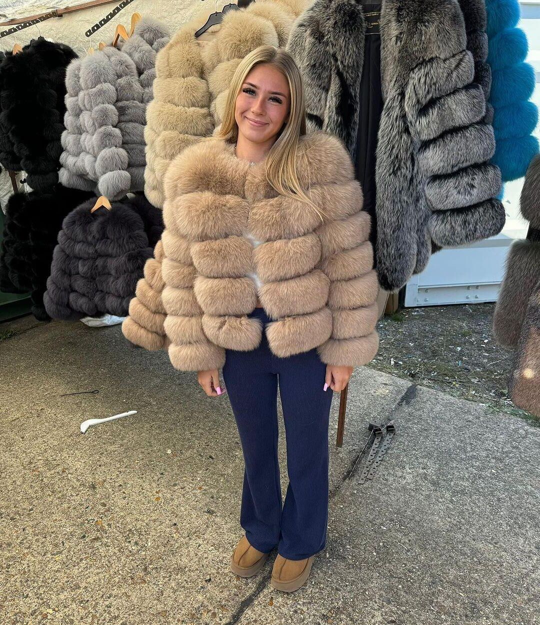 Chav wearing fur