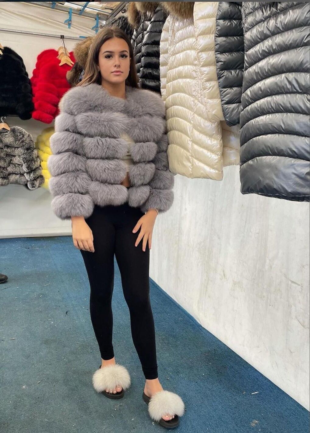 Chav wearing fur