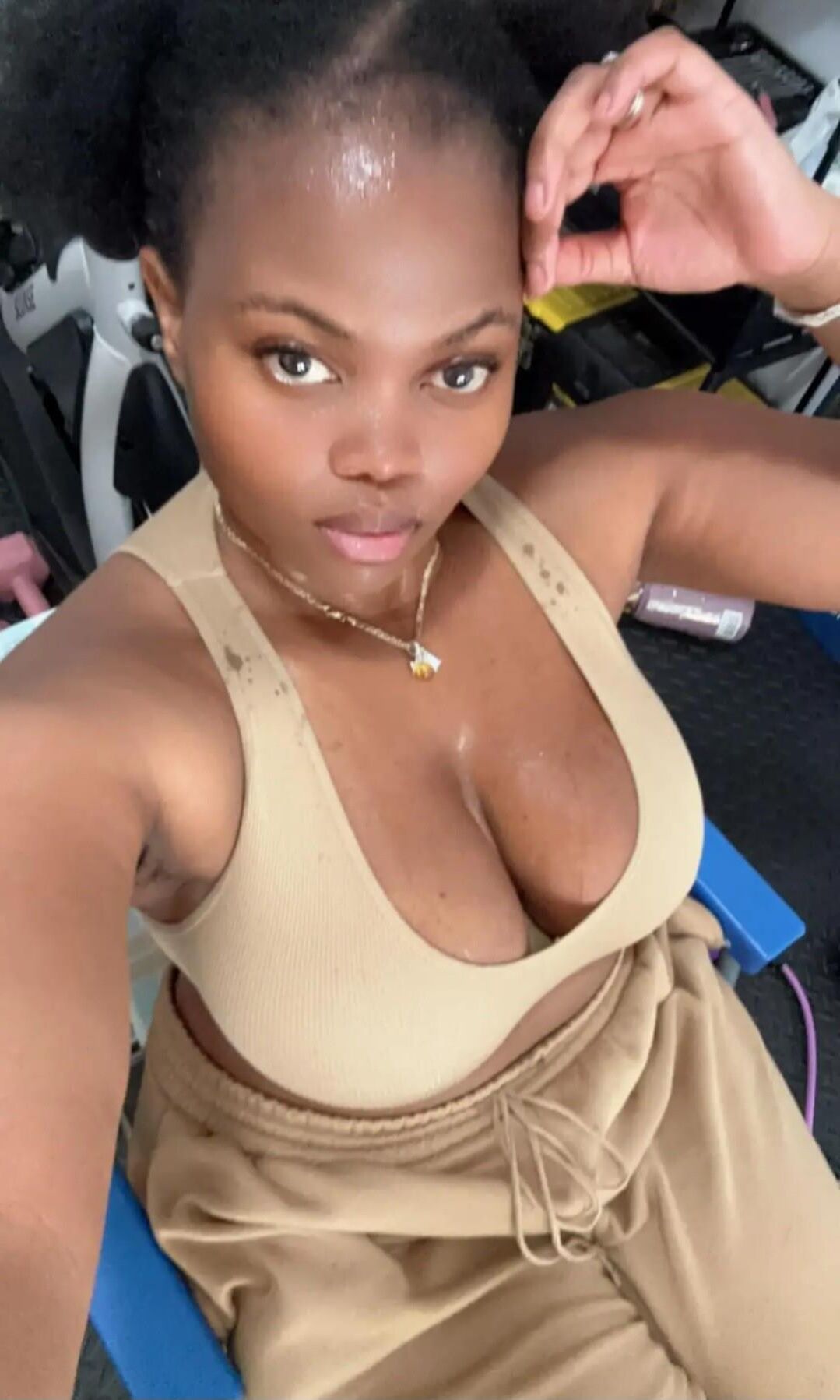 Ebony Wife Is A Workout Machine