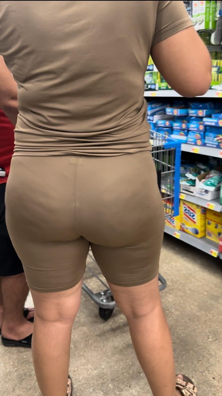 Candid Latina Dimply Ass Tight Shorts