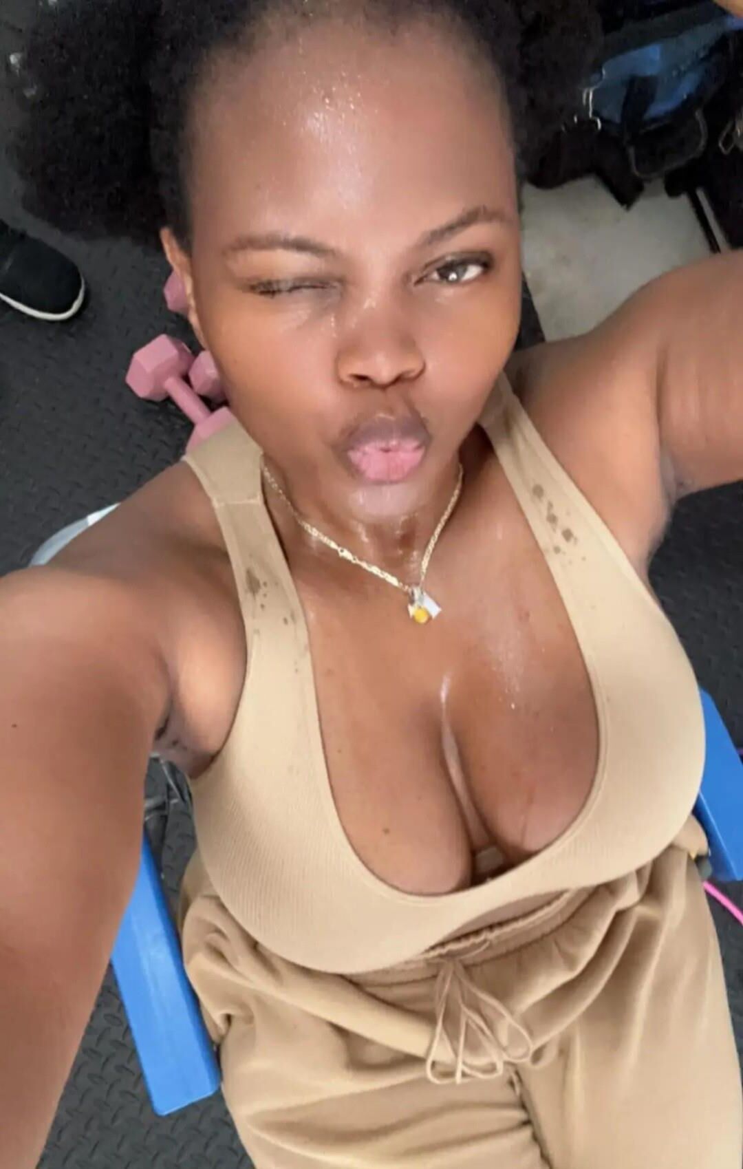 Ebony Wife Is A Workout Machine